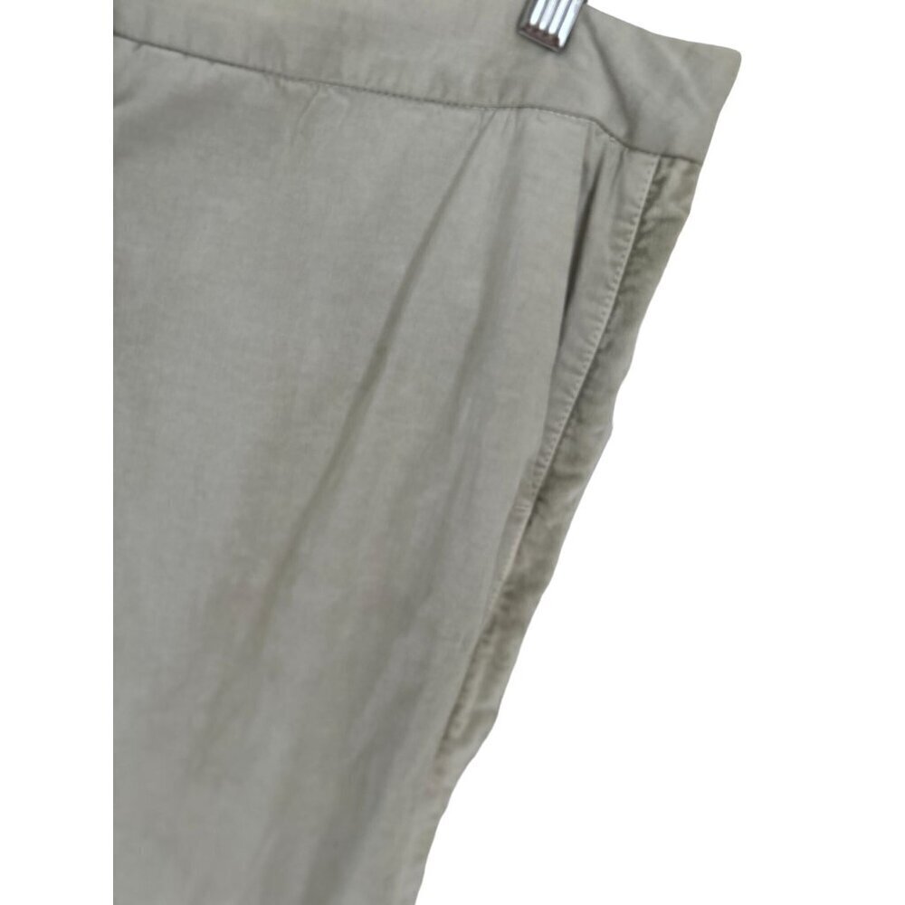 James Perse Bell Bottom Pants High Rose Velvet Stripe Cotton Off-White/Gray Size - Picture 6 of 15